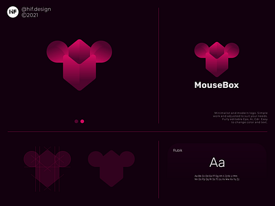 Mouse Box logo branding graphic design logo minimalist modern