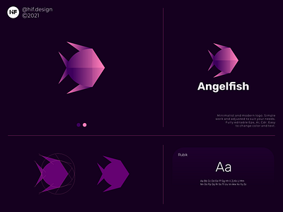 Angel Fish logo branding logo