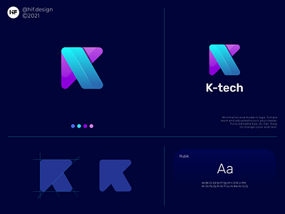 K Tech app brand branding design graphic design icon illustration k logo logosai modern simple technology typography vector