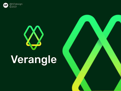 Verangle logo app brand branding color design icon illustration logo logo process logos logosai modern simple typography vector