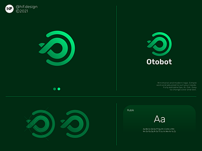 Otobot logo branding graphic design logosai modern