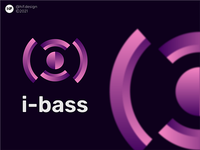 i-bass logo app apparel brand branding color design grid icon illustration logo logo process logosai modern simple typography vector