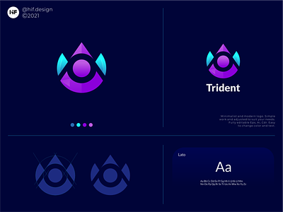 Trident logo graphic design
