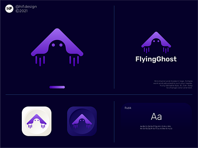 Flying Ghost logo app branding color design icon illustration logo logosai modern simple typography ui vector