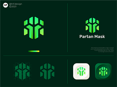 Partan Mask logo apparel icon mask modern spartan ui