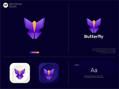 Butterfly logo apparel butterfly icon technology