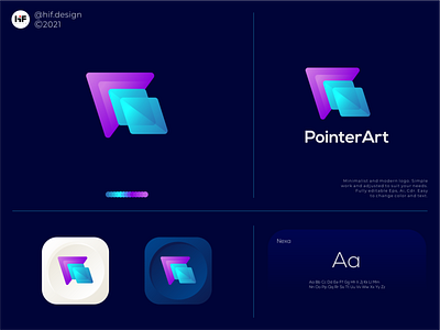 Pointer Art logo art graphic design icon pointer technology