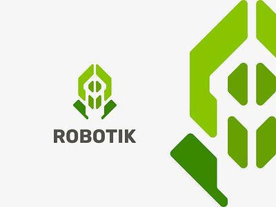 Robotik logo app branding design icon illustration logo typography ui vector