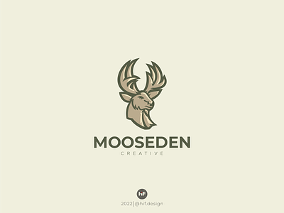 Mooseden logo animal apparel graphic design logocreator moose vector