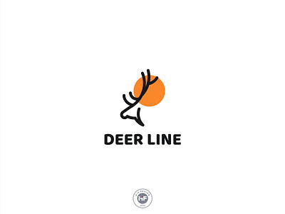 Deer line logo animal apparel graphic design