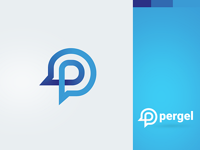 pergel logo blue branding creative design illustration logo logotype npl pergel