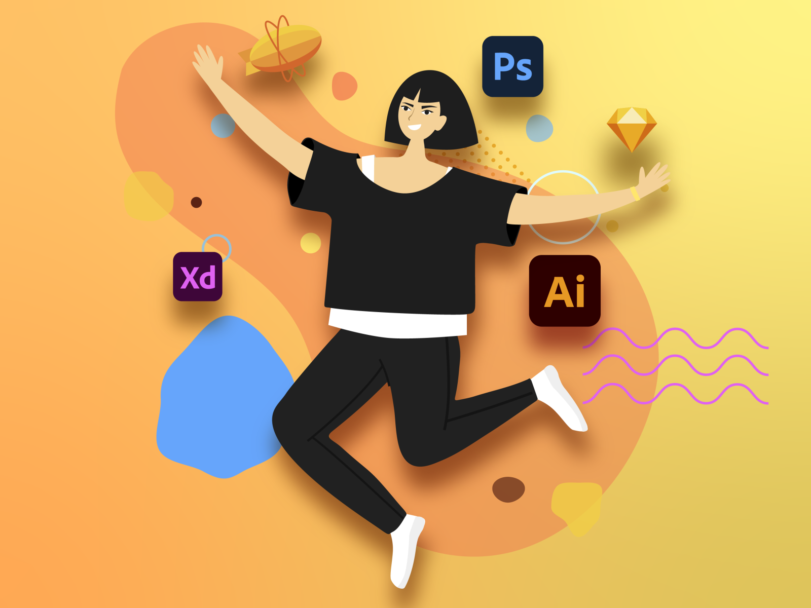 Me creative design illustration ui vector