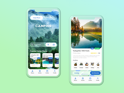 Camping APP app application application design application ui mobile app mobile ui ui ui design uidesign uiux user experience user interface user interface design userinterface