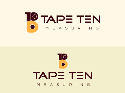 Tape Ten Measuring Logo branding graphic design illustrator logo logo design tape logo ten logo tools logo word wordmark