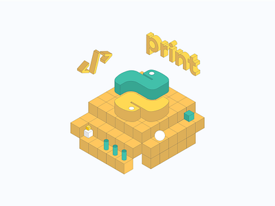 Python | Illustration design icon illustration logo typography vector