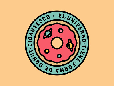 Donut Universe badge donut planet universe universo