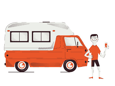 Summer caravan dodge caravan mobile home trailer vintage
