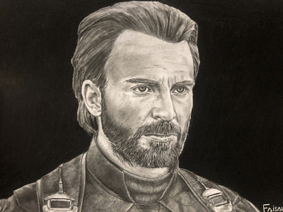 Captain America Graphite and Charcoal drawing art artist drawing graphite pencil pencil drawing sketch