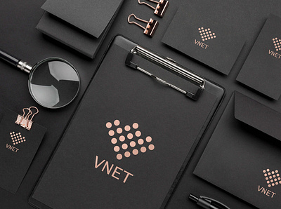 VNET Stationery design graphic design logo design stationery design