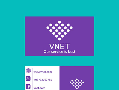 VNET Technology Business card Design business card logo design