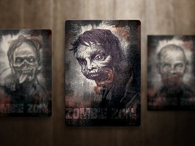 Zombie Zone art card death game zombie