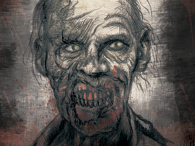 Zombie Zone art card death game zombie