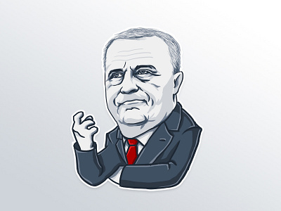 Sticker art illustration russia telegram жириновский политик россия