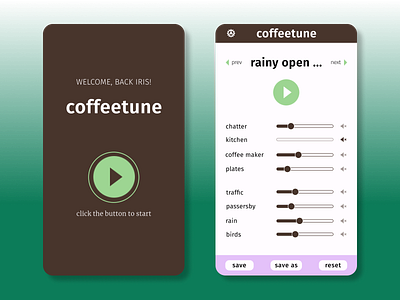 Daily UI 07 :: Settings ambient music app design daily ui daily ui 07 figma settings