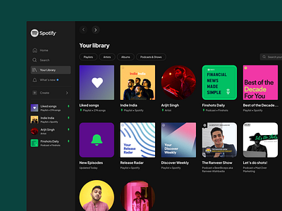 Spotify Web Redesign
