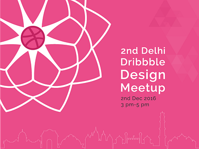 2nd Delhi Dribbble Meetup delhi design dribbble india meetup pink