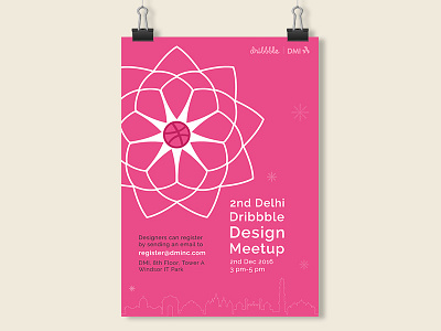 Poster 2nd Dribbble Design Meetup