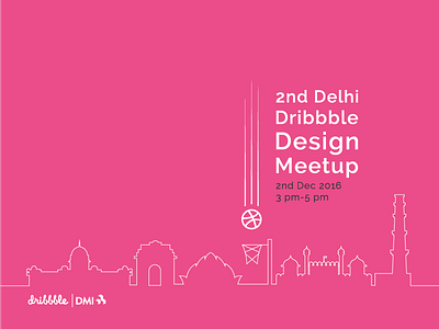 Dribbble in Delhi delhi design india meetup pink