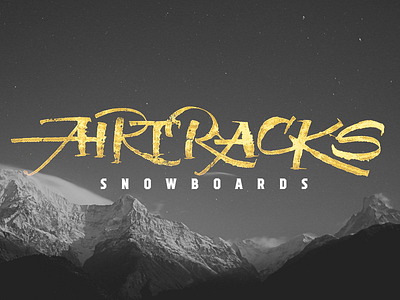 Airtracks Snowboards X FourPlus design extreme sports illustration snowboard snowboarding typography