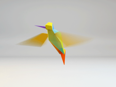 Colibri WIP 3d animal animation berlin branding colibri fourplus logo motion