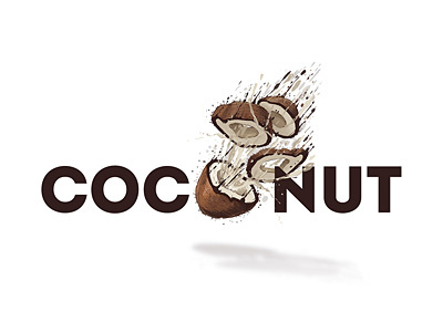 coconut berlin coconut erase fontfabric fourplus fruit illustration typography