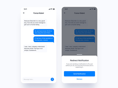 Chat app design ui