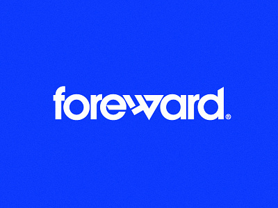 Foreward II final Logotype arrow custom development forward logotype software typography