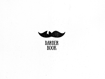 Barber Book barber book hipster logo negative space symbol