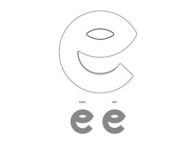 eyerim / optical compensation compensation grid letter optical outline shape typography