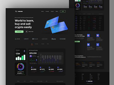 Cryptocurrency Landing Page crypto crypto website cryptocurrency cryptocurrency landing page cryptocurrency website landing page ui design ux design website website ui website ux