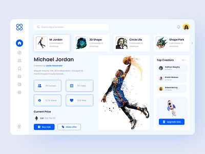 XquarBox - NFT Market basketball crypto crypto art crypto market cryptocurrency digital art michael jordan nft nft dashboard nft design nft market nftart nfts product design