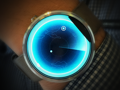 Sonar watch face for Android Wear