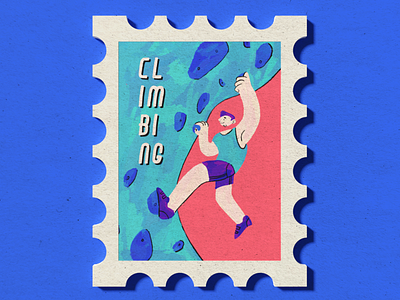 Olympic Climbing Stamp