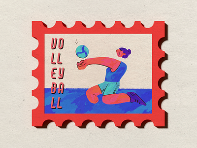 Sitting Volleyball Paralympic Stamp