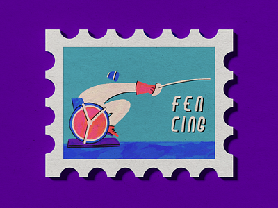 Wheelchair Fencing Paralympic Stamp