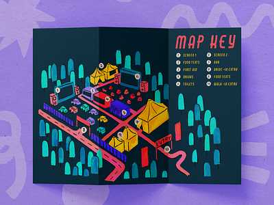 Festival Map colourful design festival graphic illustration illustration map