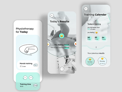 Physiotherapy app design figma ui web