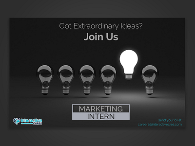 Marketing Hire hire hiring light bulb marketing minimalistic social media post