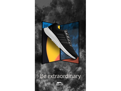 SP#1: Extraordinary ver.3 cloud design ecommerce graphic design photo compositing photo editing photo retouching photoshop poster design promotional design shoe design shoe poster sky web