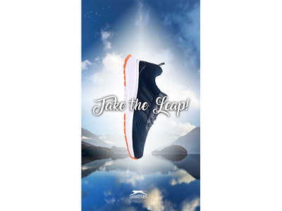 SP#2: In the Sky abstract bright clouds design graphic design photo editing photo retouching photoshop poster design promotional design shoe design shoe poster sky web